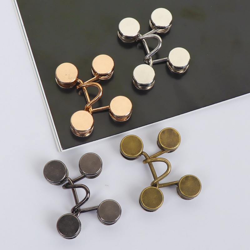 Nút cài eo quần tàng hình không cần đục lỗ có thể điều chỉnh và tháo rời kiểu Hàn Quốc thời trang