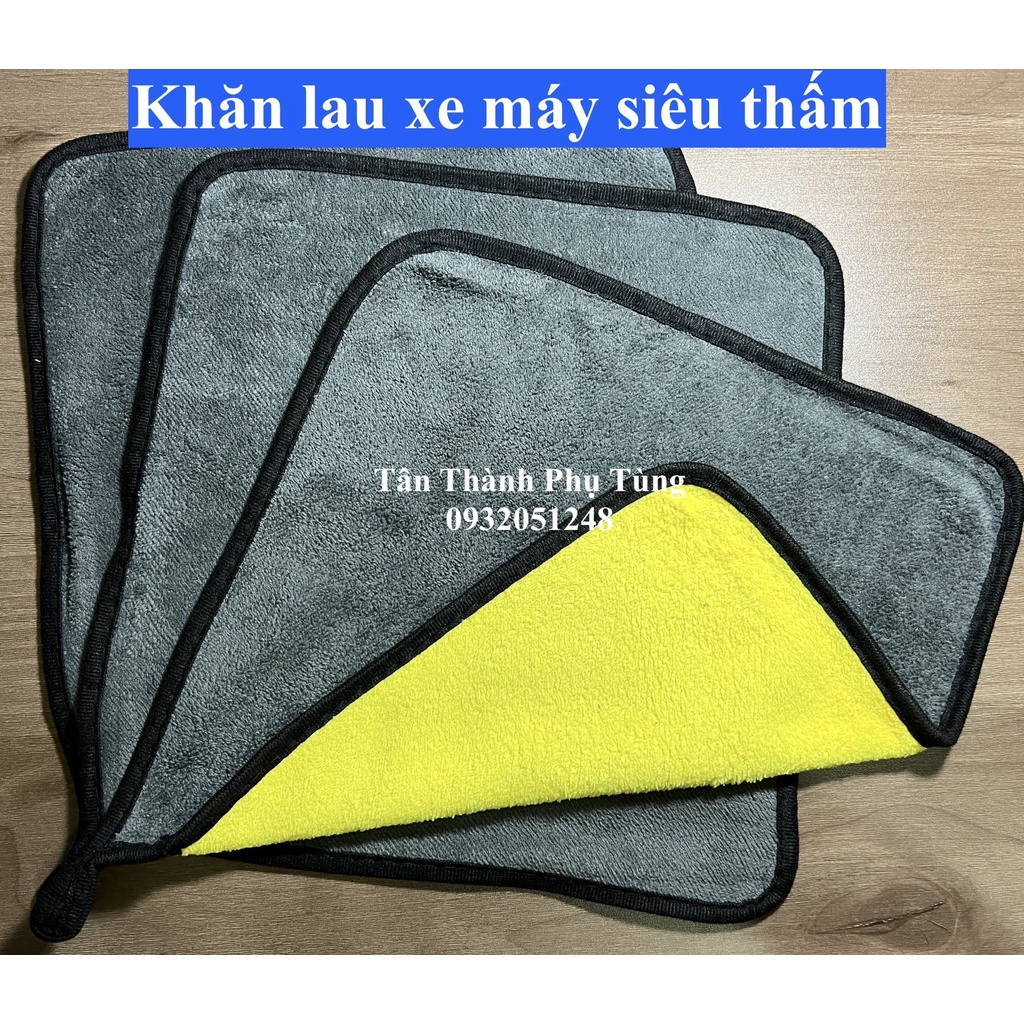 Khăn lau xe máy siêu thấm, mềm, không bụi vải TanthanhPT