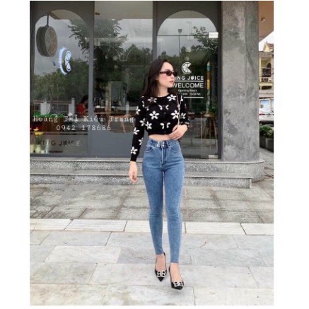 [GIÁ XƯỞNG SIÊU RẺ] Quần Jean Thời Trang Nữ 4 Khuy Hàng Mới Cạp Cao Chất Liệu Co Gian Tôn Dáng Phong Cách Hàn Quốc