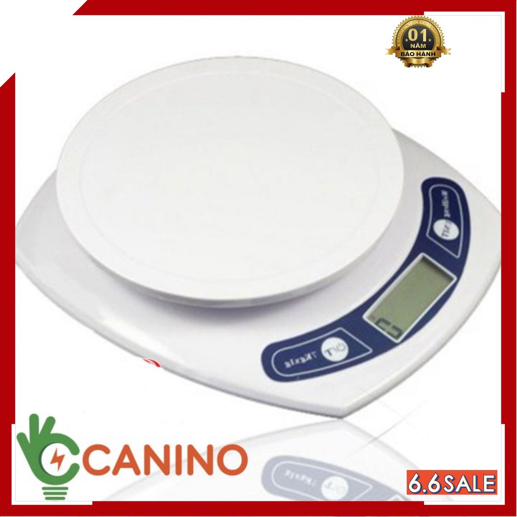 Cân điện tử 3kg/0,1g - 7kg/1g Canino (lỗi 1 đổi 1 trong 7 ngày)