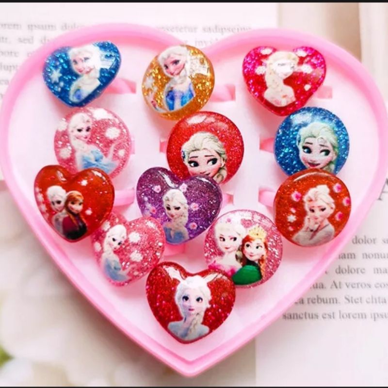 CHỌN MẪU - HỘP NHẪN PONY PEPPA ELSA KITTY SOFIA CHO BÉ GÁI CÓ HÌNH THẬT - TRANG SỨC BÉ GÁI