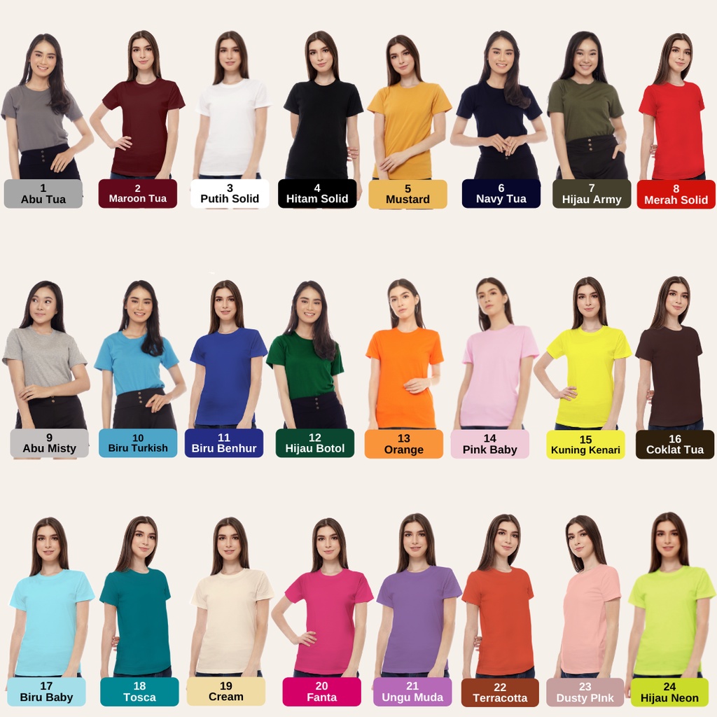 Áo thun trơn tay ngắn dáng ôm chất liệu Cotton thời trang cho nữ 30s