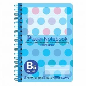 Sổ lò xo kép B5 Passion Notebook - 400 trang; MS: 907