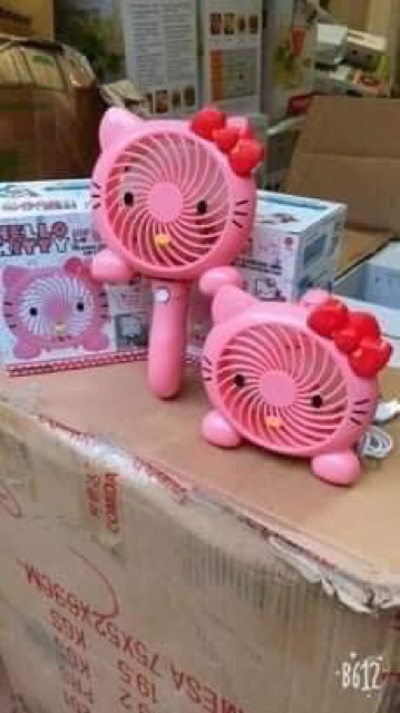 QUẠT HELLO KITTY CẦM TAY HOẶC ĐỂ BÀN