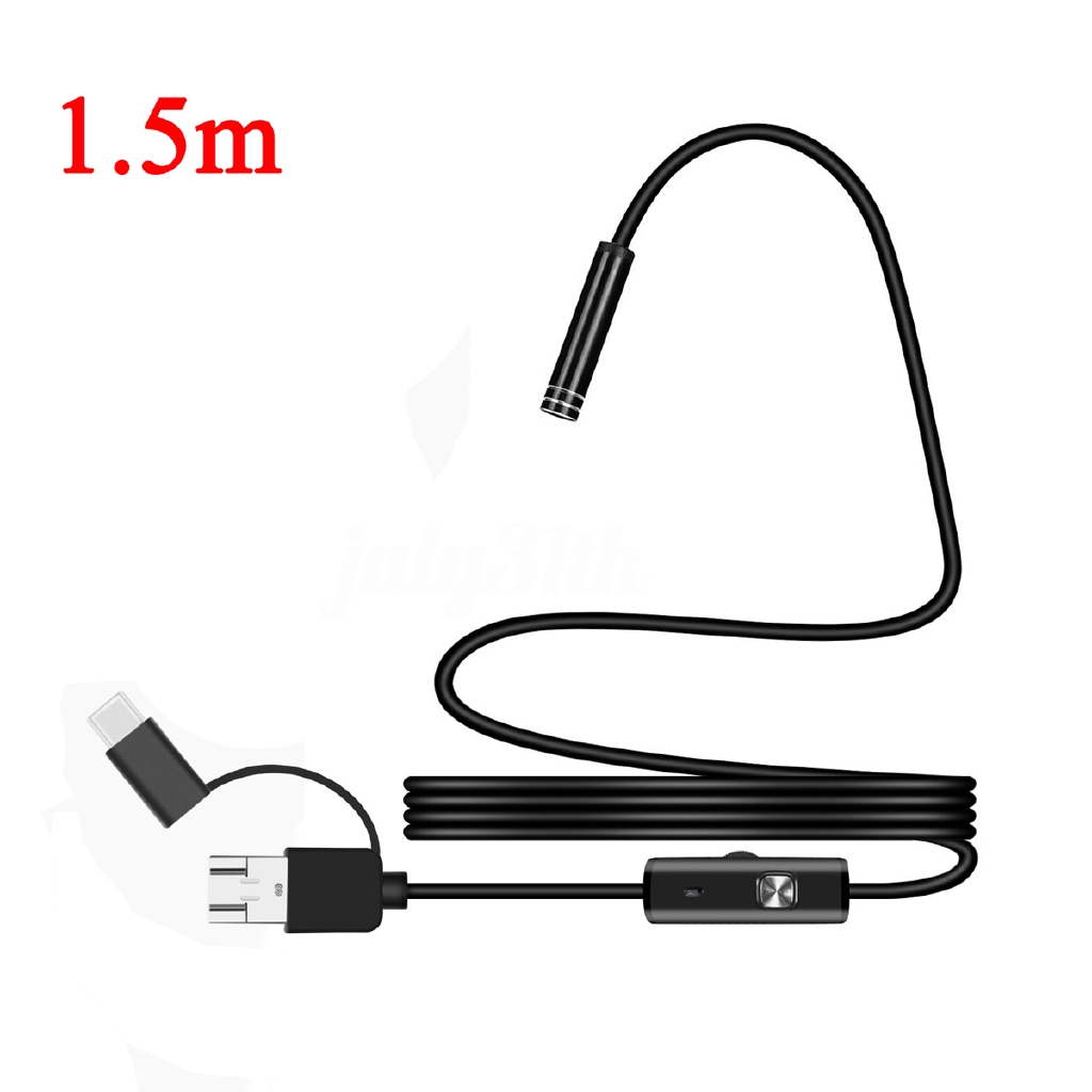 Camera Nội Soi 3 Trong 1 16 Leds Type C Micro Usb