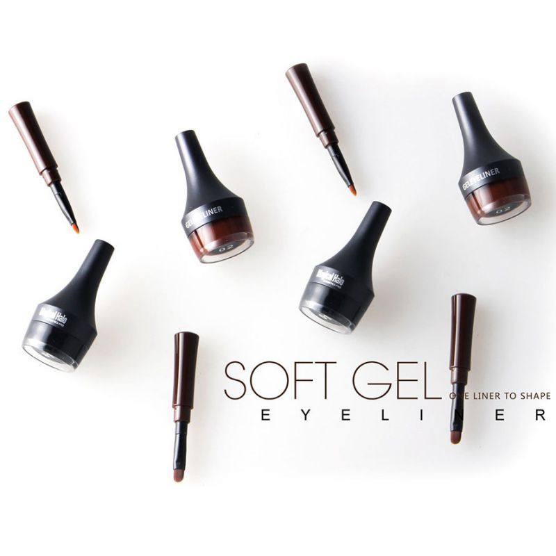 Gel kẻ lông mày/mắt 2 trong 1 màu đen/nâu chuyên dụng cho trang điểm