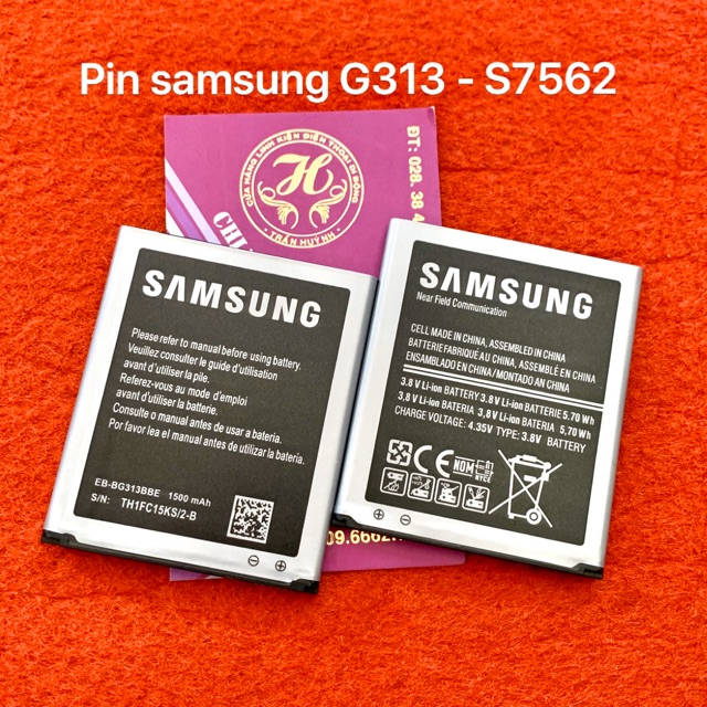 Pin samsung G313 - S3mini - S7560 - S7562...kí hiệu EB-BG313BBE