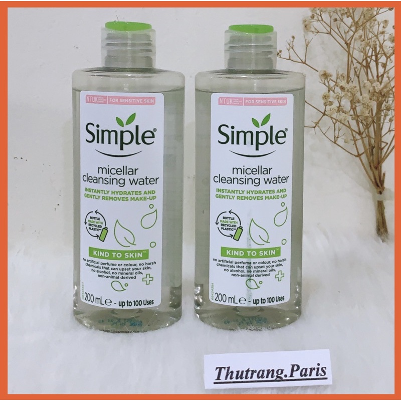 Nước Tẩy Trang Simple Micellar Cleansing Water 200ml