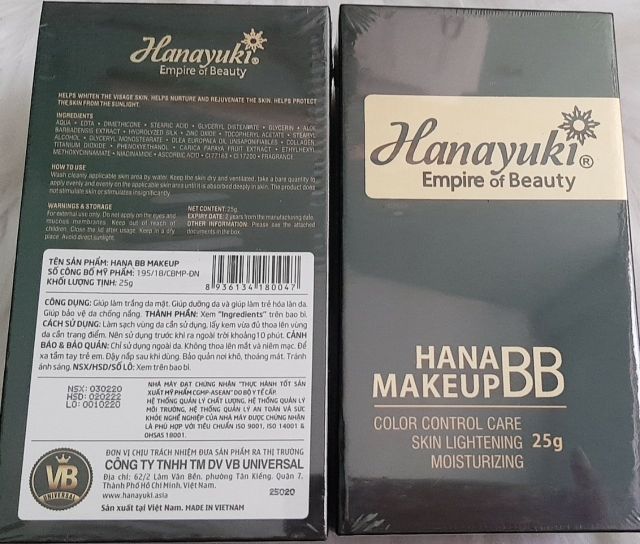 Kem Trang Điểm Hana Bb Make Up Hanayuki