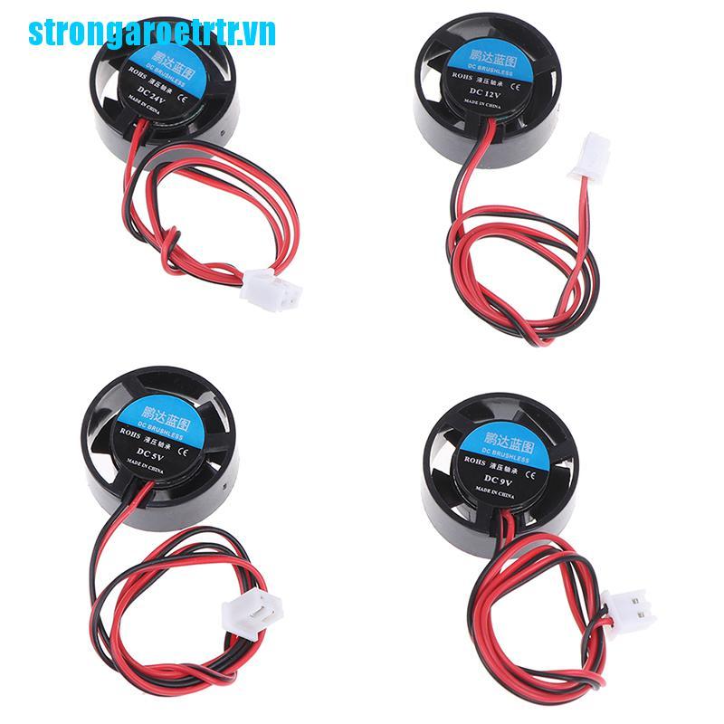 Quạt làm mát tròn size mini 25.5x10mm 5V 9V 12V 24V dành cho đèn led/ máy tính