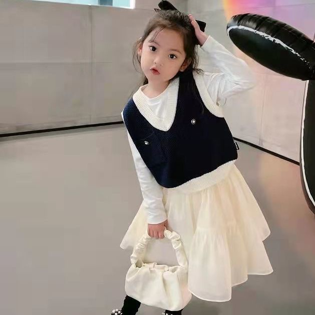 Chân Váy Lưới Xếp Li Phong Cách Thời Trang Xuân Thu Mới Dành Cho Bé Gái