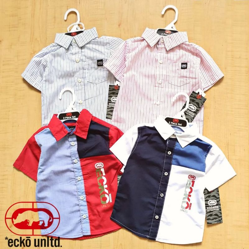 Ecko Áo Sơ Mi Không Giới Hạn Chính Hãng Cho Bé Trai / Áo Sơ Mi Cánh Tay Ngắn / Thương Hiệu