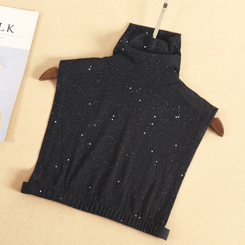 Cổ Áo Sơ Mi Giả Lưới Đính Kim Sa Lấp Lánh Thời Trang Mùa Hè Cho Nữ Cr