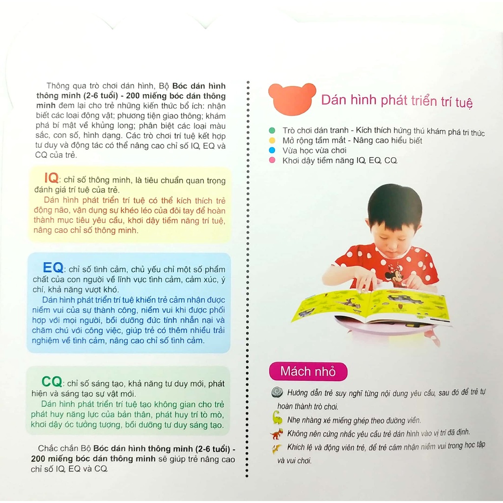 Sách - 200 Miếng bóc dán thông minh (Đinh Tị - 9 chủ đề, lẻ cuốn tùy chọn)