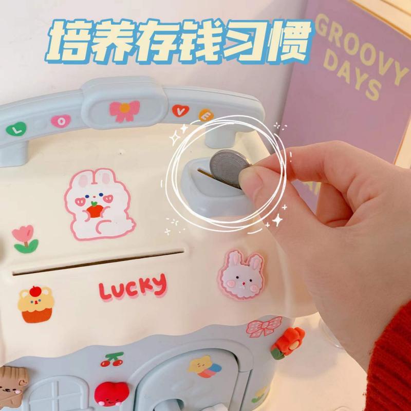 Ống Heo Tiết Kiệm Bằng Nhựa Cỡ Lớn Thiết Kế Hình Hoạt Hình Sáng Tạo Dễ Thương