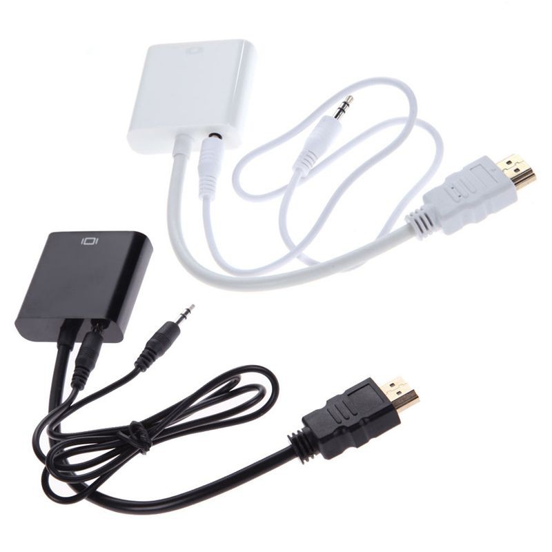 1080P Micro-HDMI/Mini HDMI/HDMI to VGA Converter Adapter With Audio Video Cable Black | BigBuy360 - bigbuy360.vn