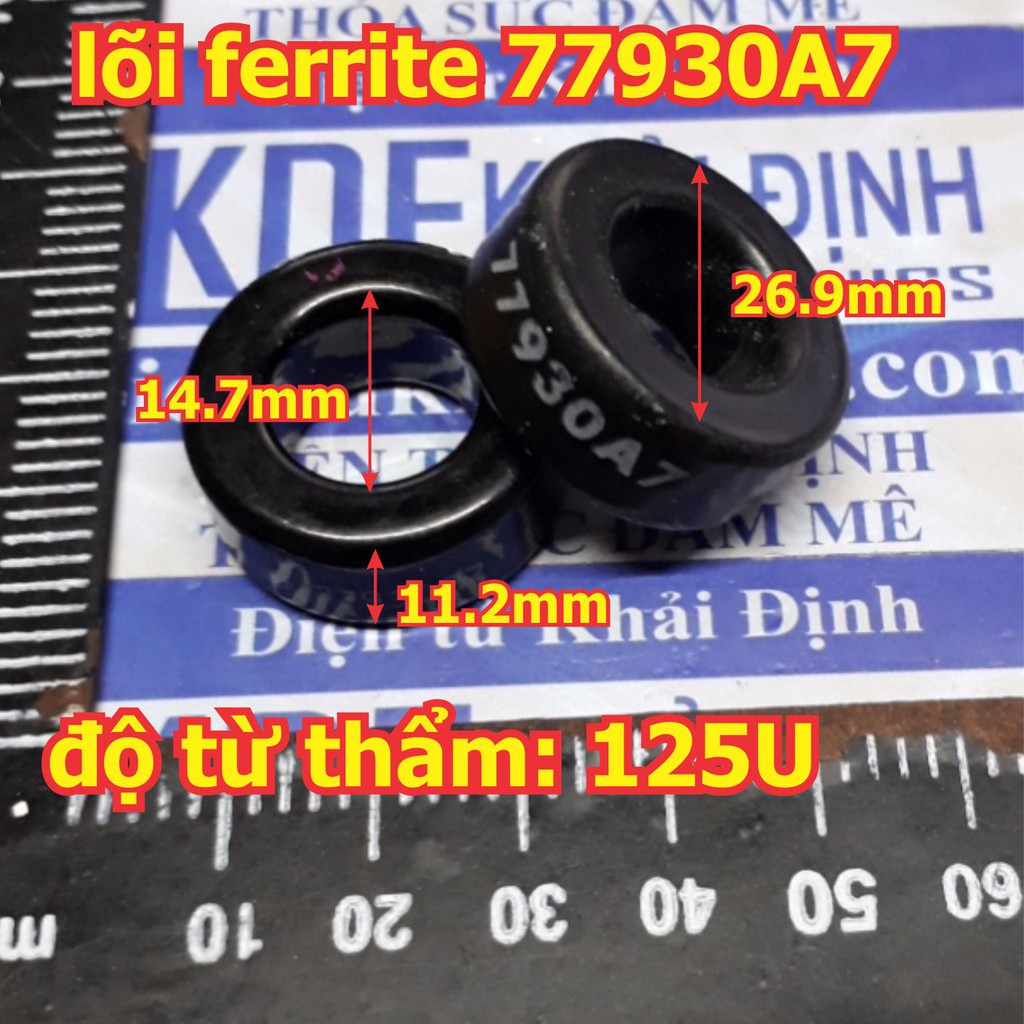 3 cái lõi ferrit 77930-A7 26.92*14.73*11.18mm đen kde3357