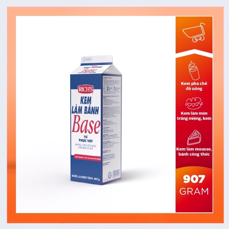 Kem Base dòng kem topping chuyên dụng Topping Base