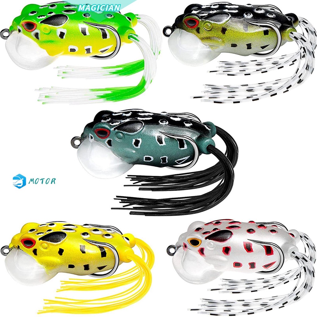 Mồi câu cá giả hình ếch có móc mềm bằng PVC chất lượng cao