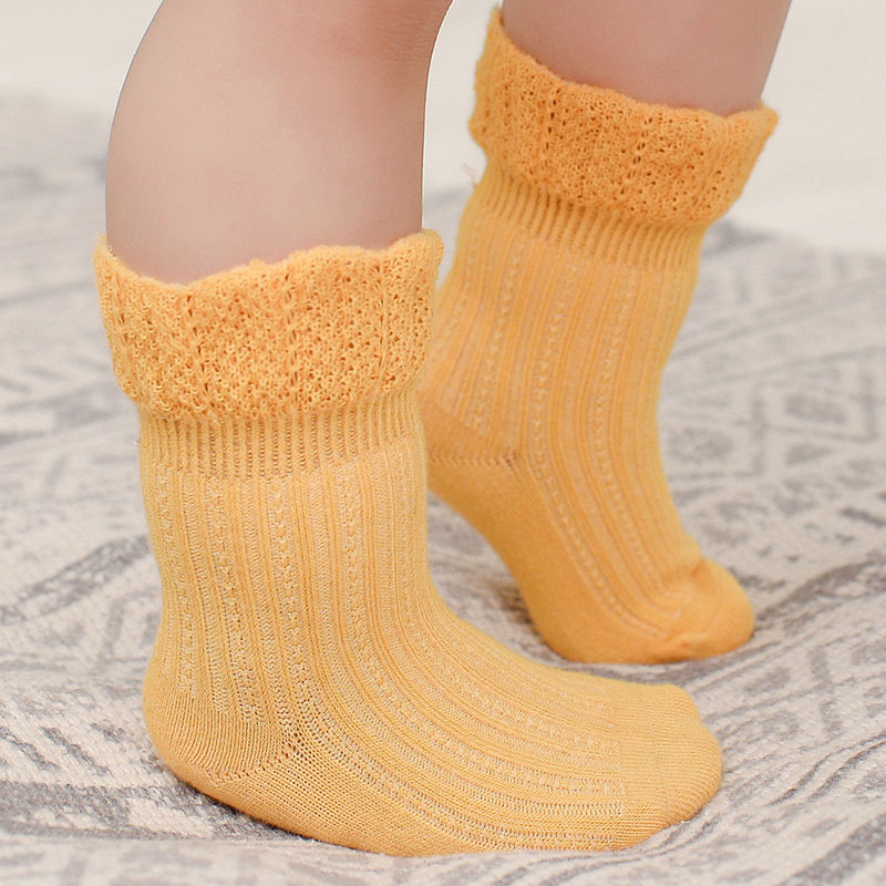 Vớ Cotton Phối Ren Xinh Xắn Thời Trang Dành Cho Bé Từ 0-1 Tuổi