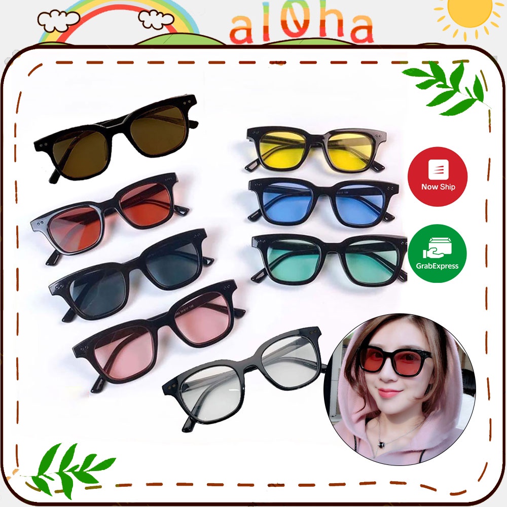 Kính thời trang chữ V K0165 nhiều màu chống tia UV, chống bụi gọng nhựa vuông unisex nam nữ kính râm phong cách