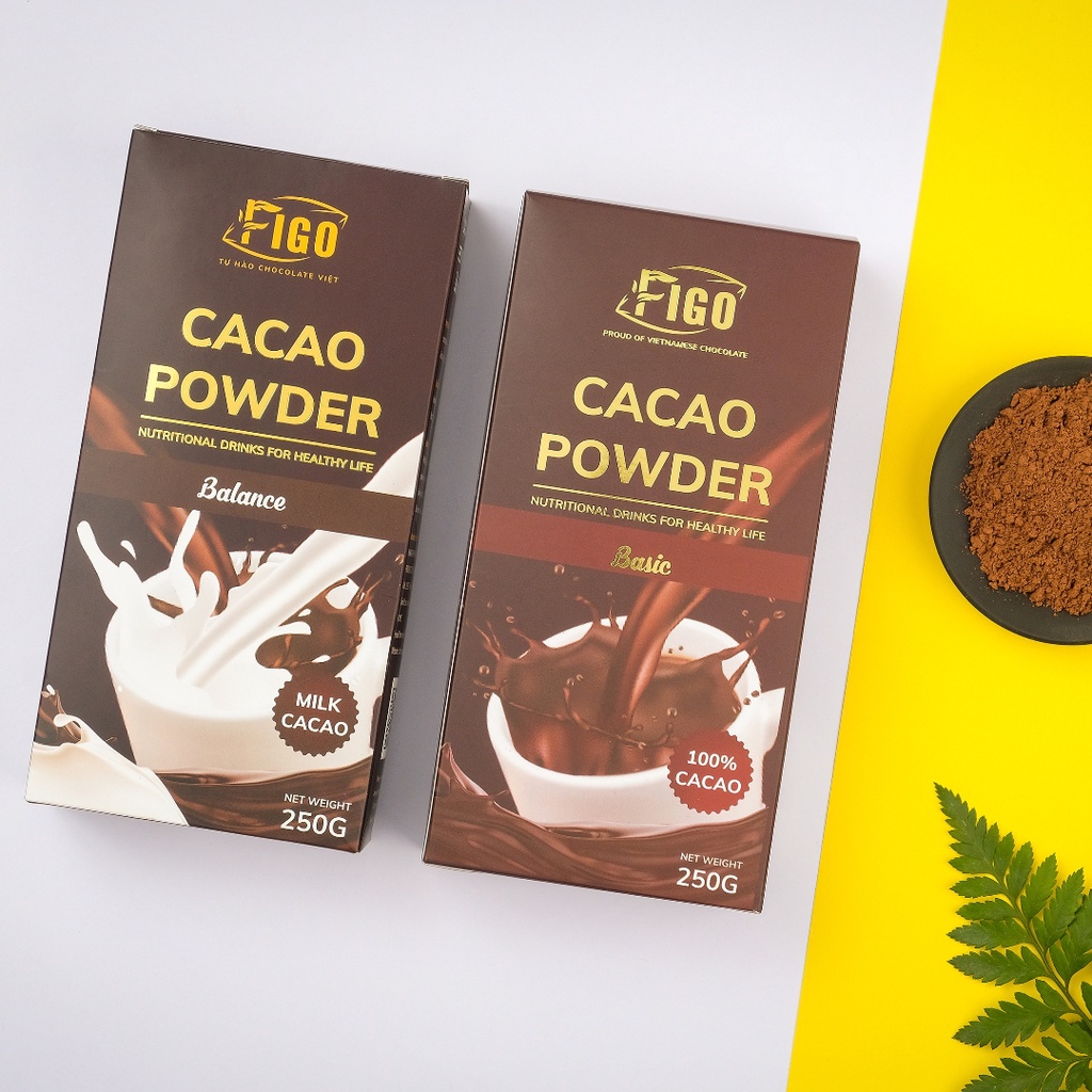 Bột cacao nguyên chất không đường 250g dòng Basic