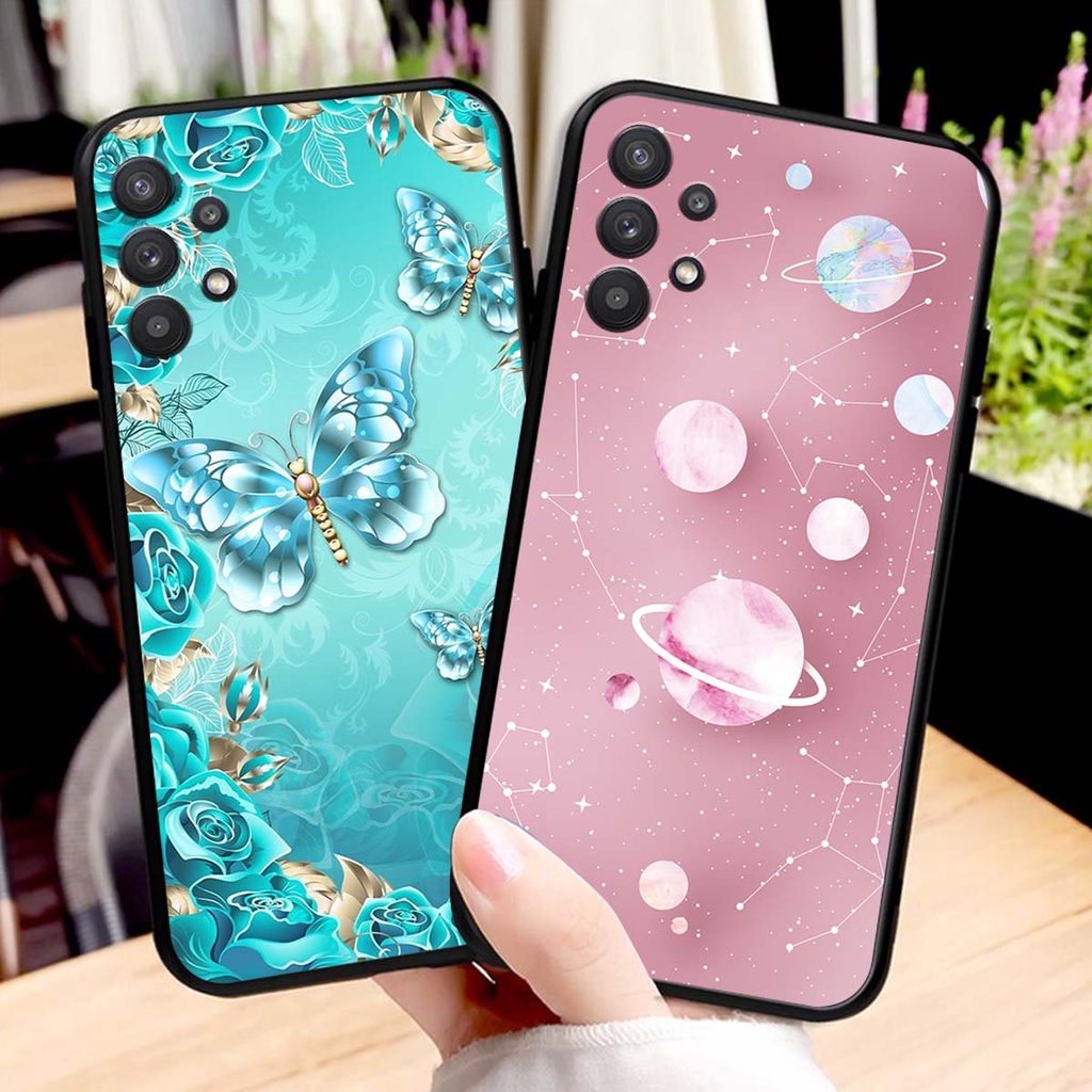 Ốp lưng Samsung A32 in hình hoa xinh xắn, hiện đại , thời trang ,phong cách