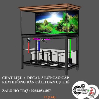 Tranh dán hồ cá thuỷ sinh ,có keo sẵn, nhiều kích thướt chọn lựa