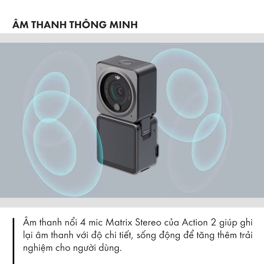 Máy quay hành trình DJI Osmo Action 2  + Tặng thẻ nhớ 64Gb