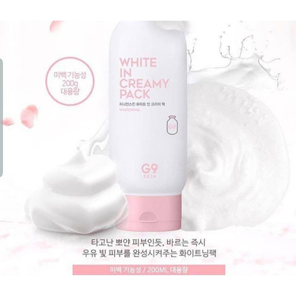 Kem dưỡng ẩm dưỡng trắng da body toàn thân G9 Hàn Quốc 200ml