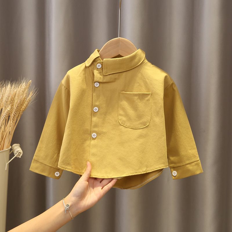 Áo khoác sơ mi tay dài thời trang xuân thu lịch lãm dành cho bé trai