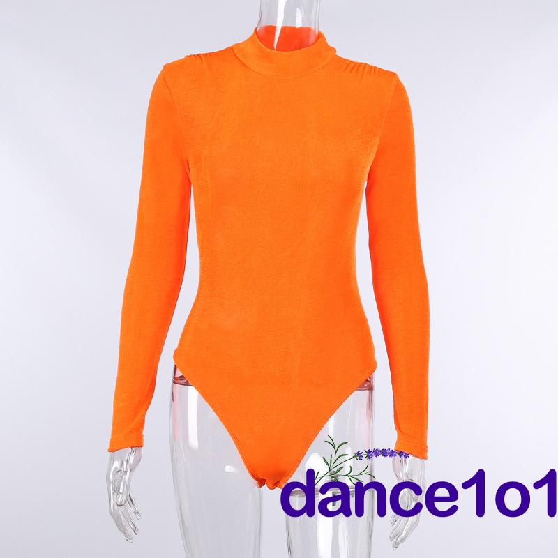 Bộ áo liền quần tay dài cổ cao màu sắc đơn giản dành cho nữ | BigBuy360 - bigbuy360.vn