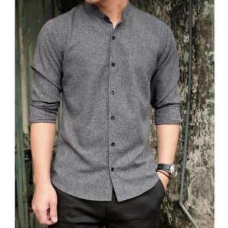 Áo Sơ Mi Xám Kẻ Ca Rô Cao Cấp Phom Chuẩn Vải Mềm Mặc Mát Không Xù Không Nhăn 4.9 Cao Cấp