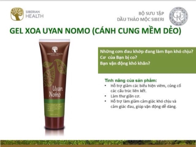 Gel Xoa Khớp Uyan Nomo Siberian mẫu mới date 07/23