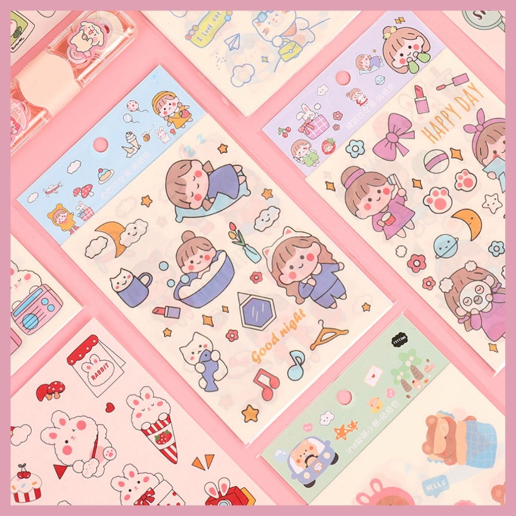 SE T 4 STICKER TRONG SUỐT SIÊU XINH