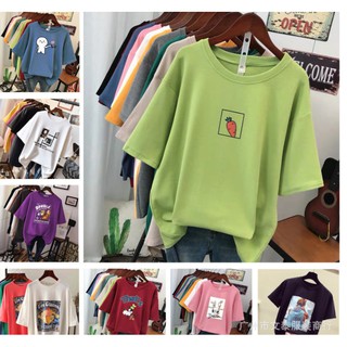 xả hàng COMBO 3 Áo T-shirt nữ, ÁO THUN NỮ cộc tay, phù hợp cho mùa hè, kiểu dáng rộng rãi - cotton