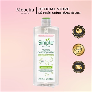 Mẫu mới - Tẩy Trang Simple Micellar Cleansing Water 200ml