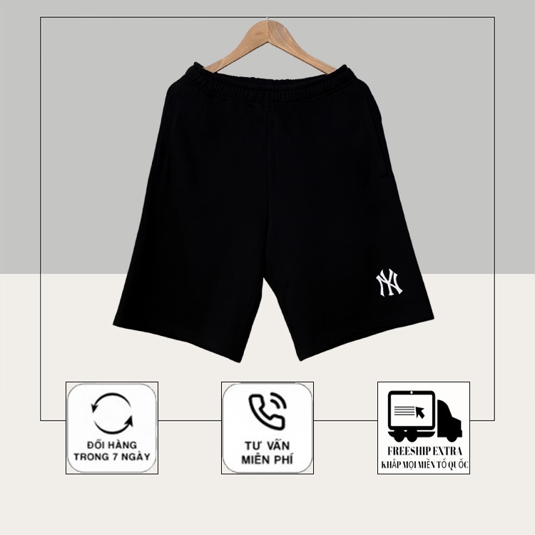 Quần short nam nữ màu đen cá tính chữ nhỏ, màu đen - quần short in cao cấp - Phù hợp cả Nam Nữ- Xuất xứ: Việt Nam