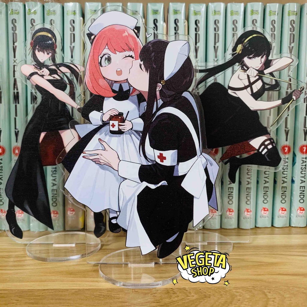 Mô Hình Tượng Standee Acrylic Mica 2 mặt - Spy X Family - Anya Loid Forger Yor Briar Gấu Kimera Chú chó Bond - 14~17cm