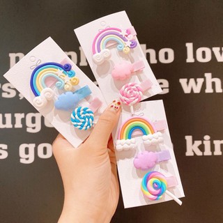 Set kẹp tóc Cầu vồng dễ thương cho bé KT3