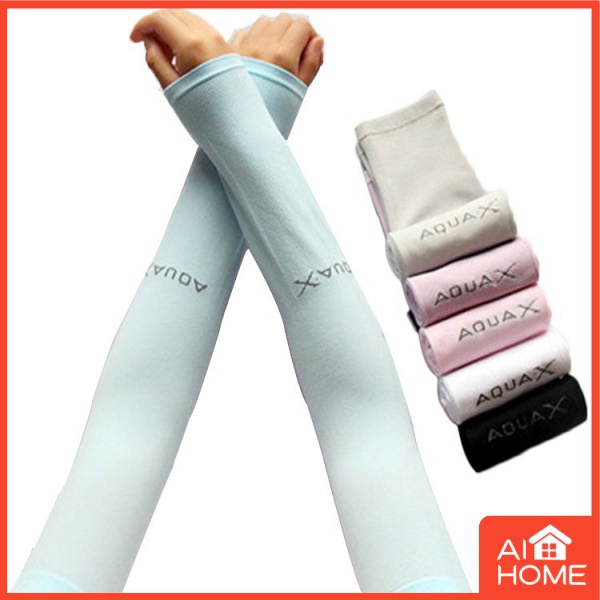 Găng Tay Chống Tia UV Làm Mát X &amp; Let's Bằng Lụa Lạnh Mỏng Bảo Vệ Cánh Tay