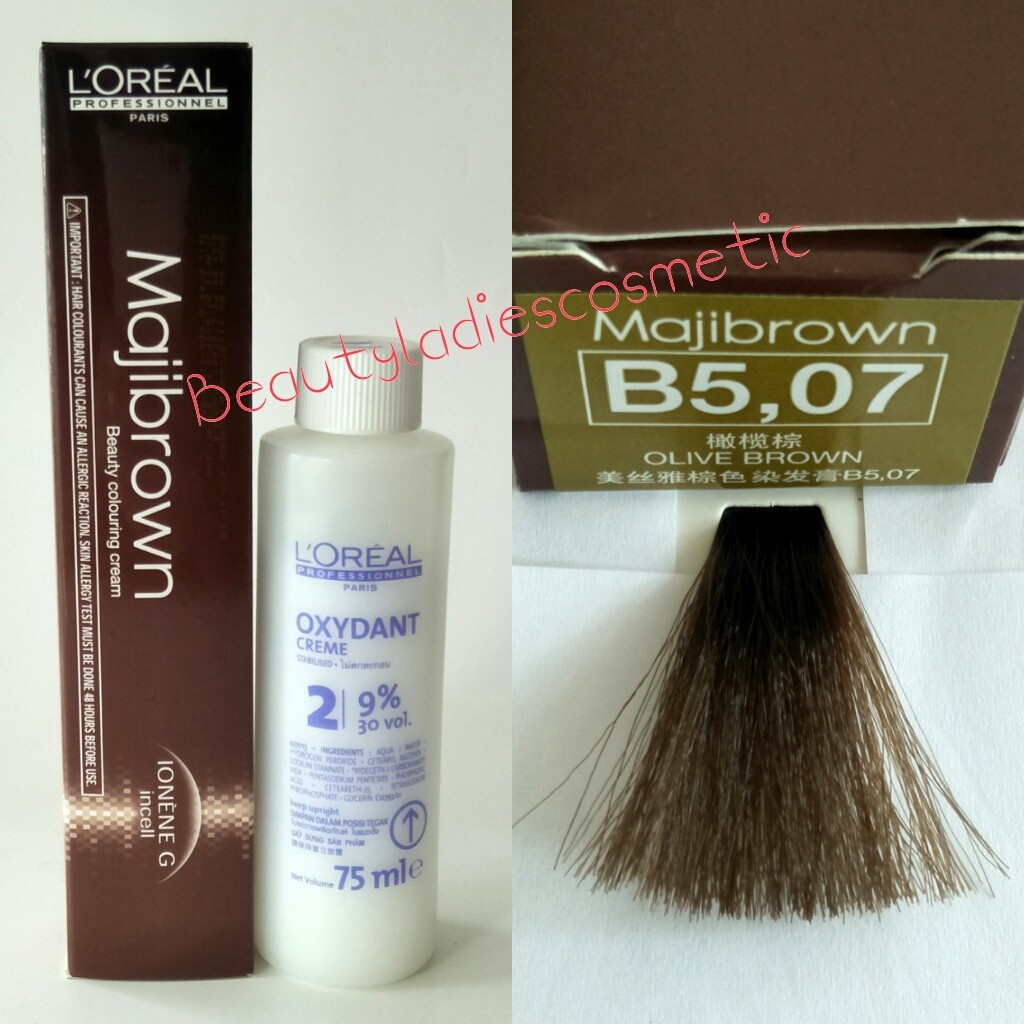 Thuốc nhuộm loreal màu nâu ánh rêu phủ bạc b5.07