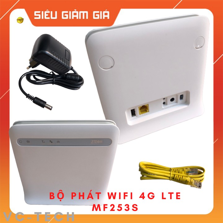 BỘ PHÁT WIFI 4G ZTE MF253S - CHÍNH HÃNG, CÓ CỔNG LAN CHẤT LƯỢNG.