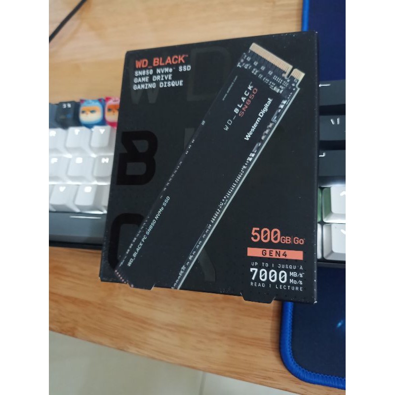 Ổ cứng SSD WD Black SN850 500GB NVMe SSD PCIe Gen 4 M.2 (WDS500G1X0E)