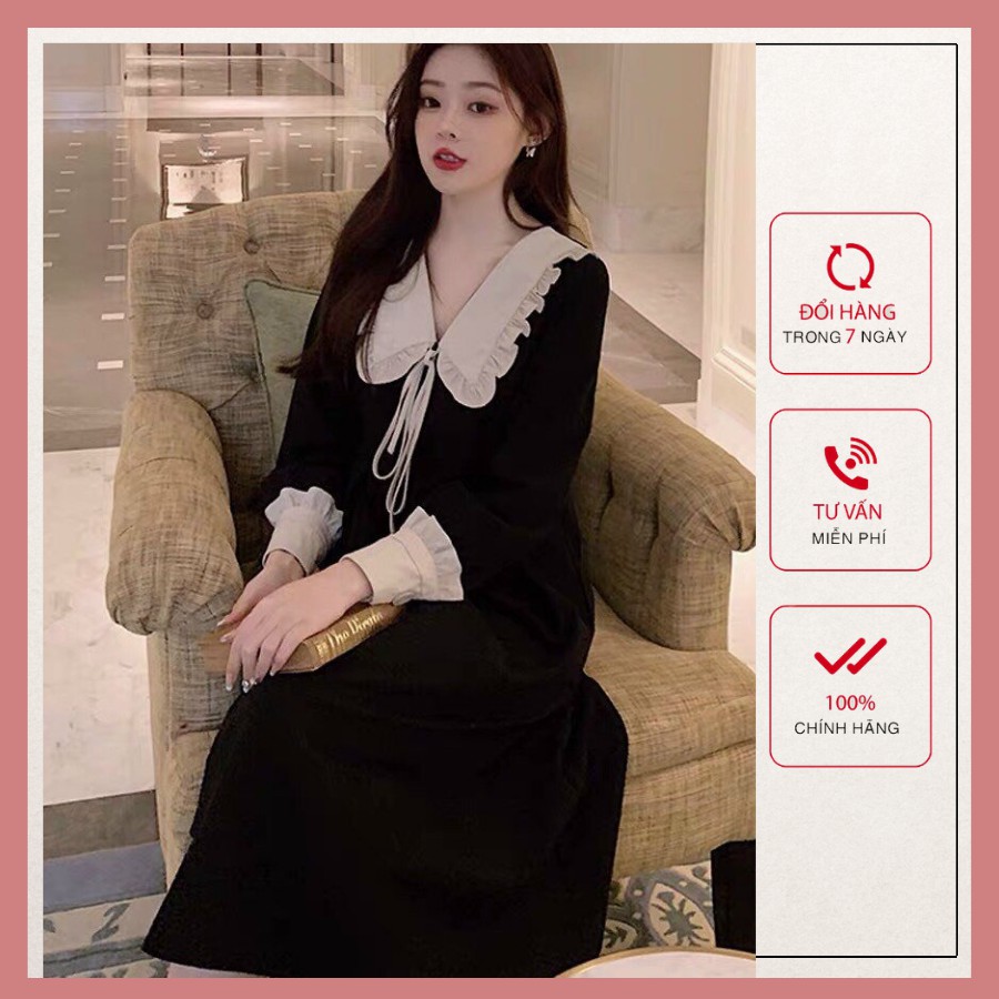 Váy Nữ Đẹp 🍀FREESHIP🍀Đầm dự tiệc cổ sen kiểu dáng Hàn Quốc kèm ảnh thật sản phẩm