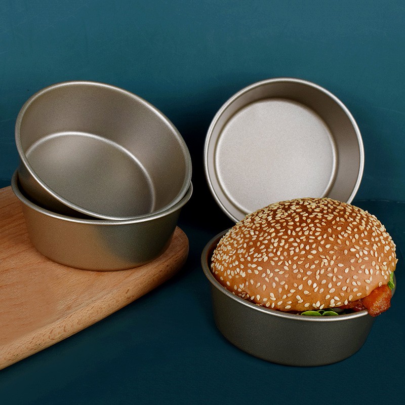 Khuôn bánh hamburger thép chống dính size 11.5*9.3*4.2cm