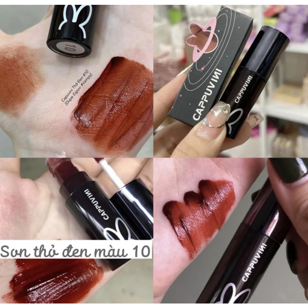 Son kem bóng CAPPUVINI THỎ HỒNG, THỎ ĐEN mềm mượt