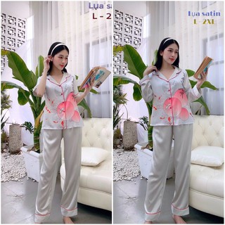 Mi cần thơ 🦋 big size bộ pijama lụa satin phối, có túi quần