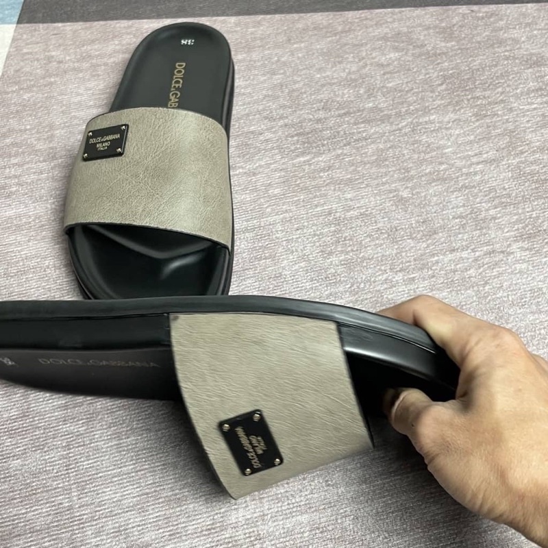 Dép nam quai Da Thật gắn Mác D.G Cao Cấp