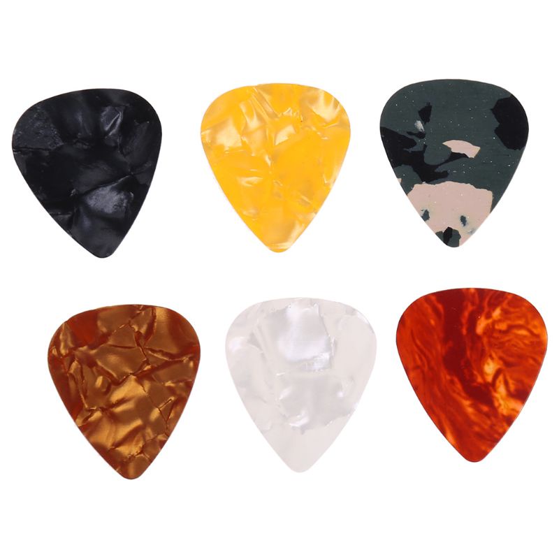 Mary Guitar Pick Plectrum 100pcs for Triangle Celluloid Instruments 0.46mm Random Col